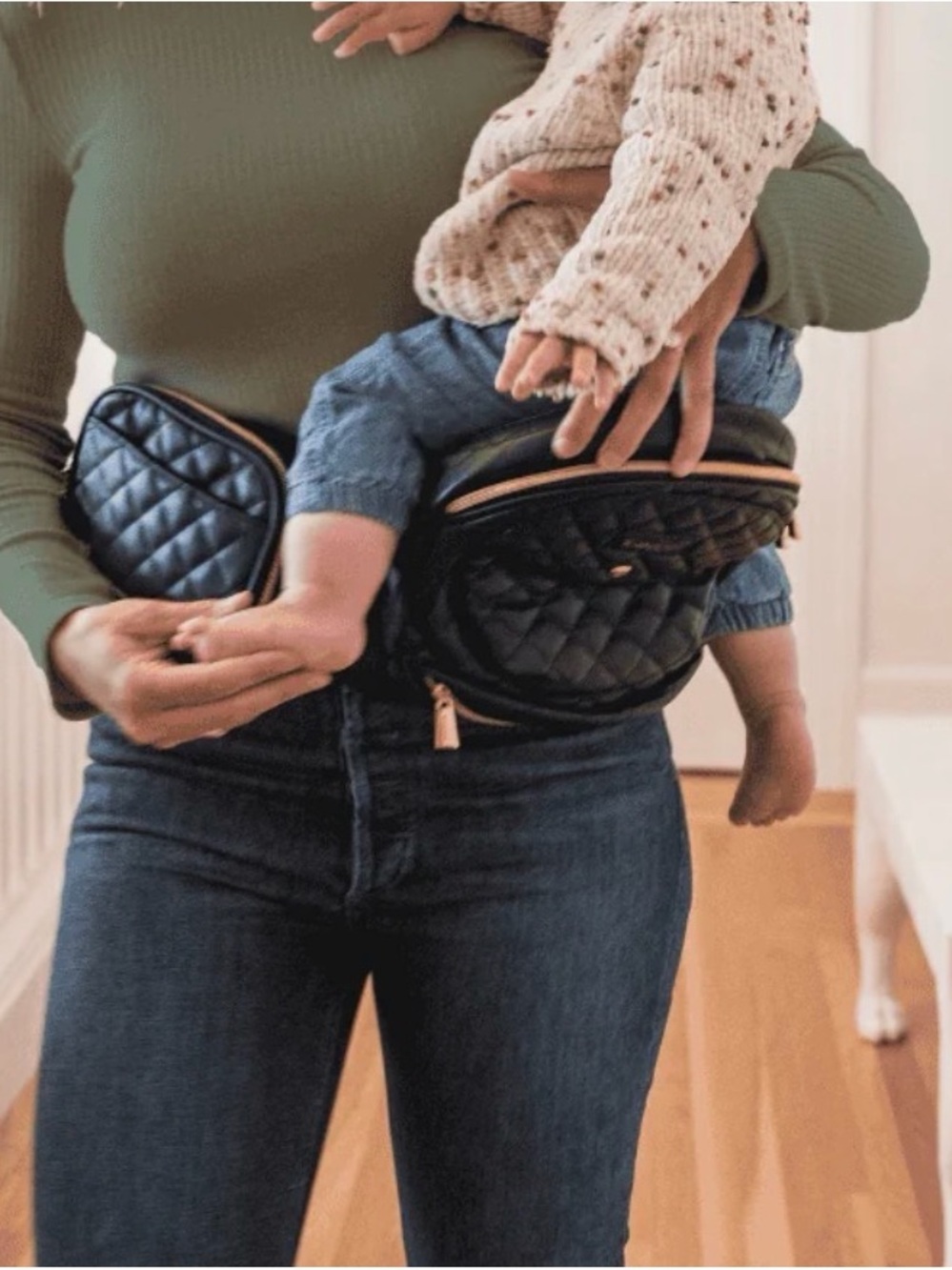 The Tushbaby™ Hip Carrier -Vegan Leather Black